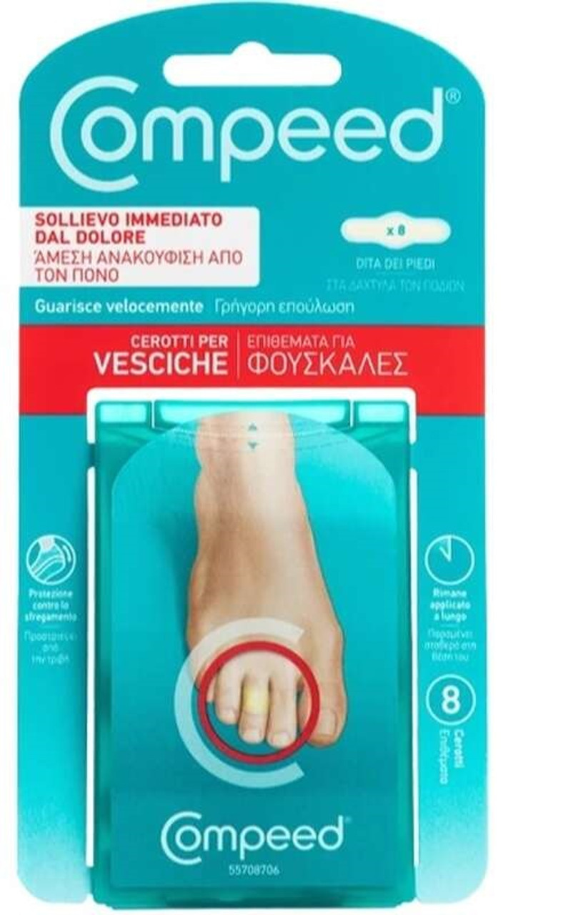 Cerotti Vesciche Dita dei Piedi 8 Pezzi - Compeed