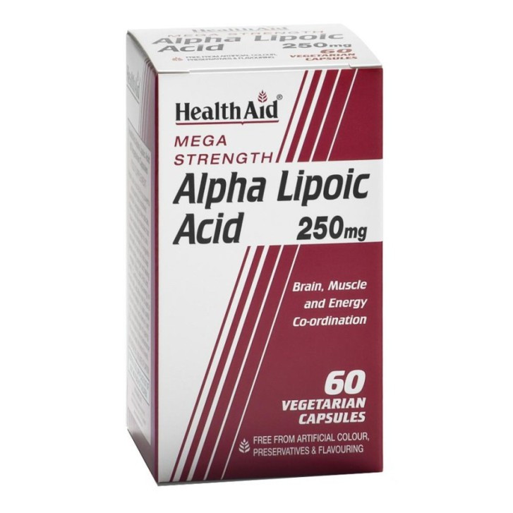 Acido Alfa Lipoico 250mg Integratore Antiossidante 60 Capsule Vegetali - HealthAid