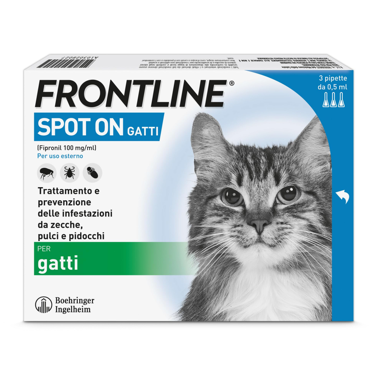 Frontline Spot-On Gatti Soluzione Antiparassitaria in Pipette Monodose - Frontline