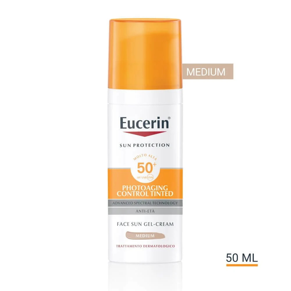 Eucerin Sun Photoaging Control Gel Crema Colorata SPF50+ Medium 50ml - Eucerin