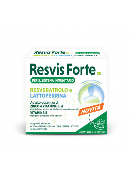 Resvis Forte XR Integratore Difese Immunitarie 12 Compresse Effervescenti - Resvis