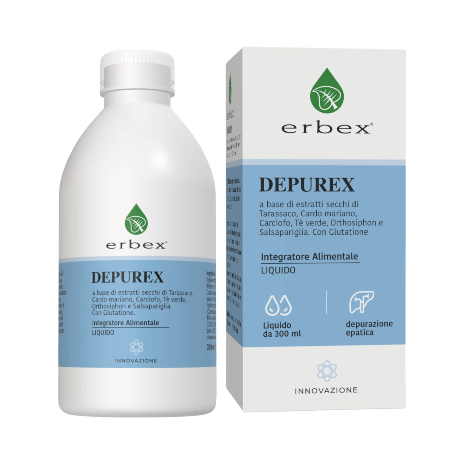Depurex Liquido Supporta Funzione Digestiva ed Epatica 300ml - Erbex