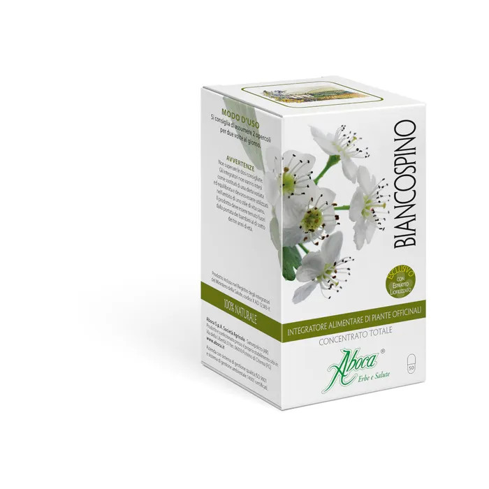 Biancospino Concentrato Totale Aboca Integratore Funzione Cardiovascolare 50 Opercoli - Aboca