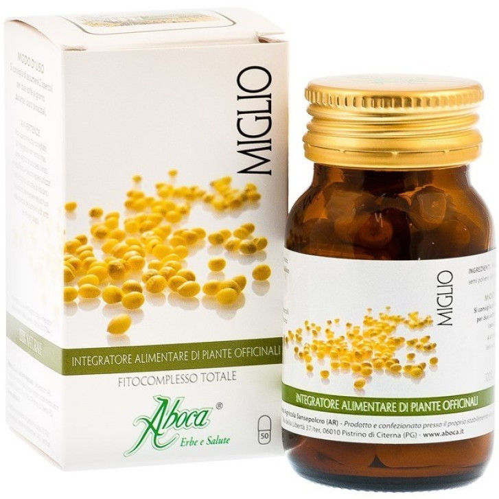 Aboca Miglio Fitocomplesso Totale Integratore per Capelli e Unghie 50 Opercoli - Aboca