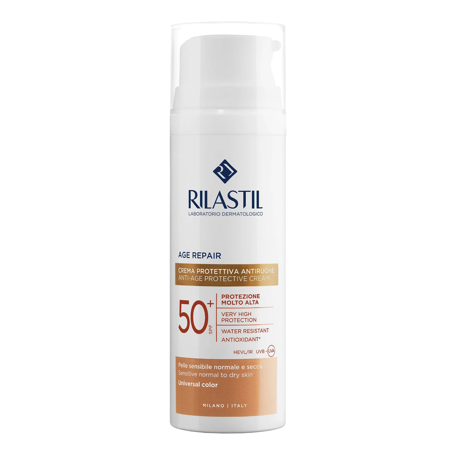 Crema Solare Viso Colorata SPF50+ Age Repair 50ml - Rilastil