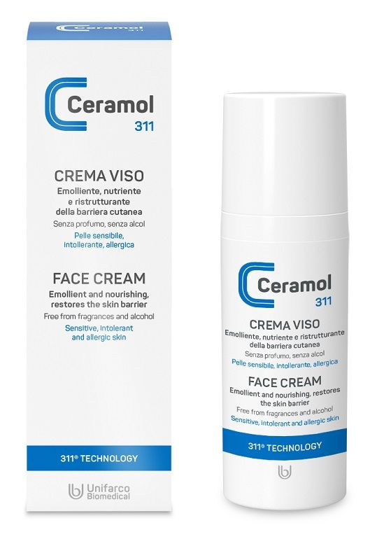Ceramol 311 Crema Viso Emolliente Nutriente 50ml - Unifarco