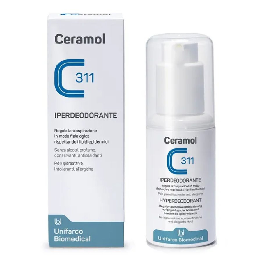 Ceramol Iperdeodorante in Crema per Pelli Sensibili 75ml - Unifarco