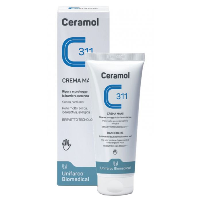 Ceramol 311 Crema Mani Ristrutturante per Pelli Secche 100ml - Unifarco