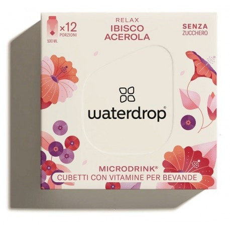 Waterdrop Microdrink Relax Ibisco Acerola Lampone - 12 Cubetti
