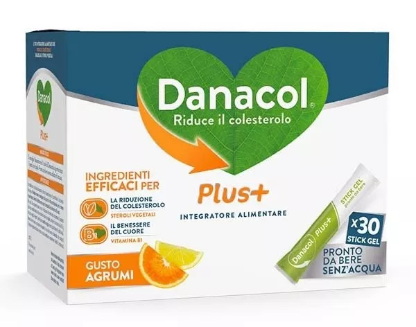 Danacol Plus+ Integratore Colesterolo in Stick Gel 30 Pezzi - Nutricia