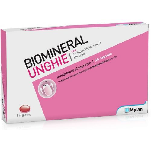 Biomineral Unghie Integratore Alimentare per Unghie Forti - 30 Capsule - Biomineral