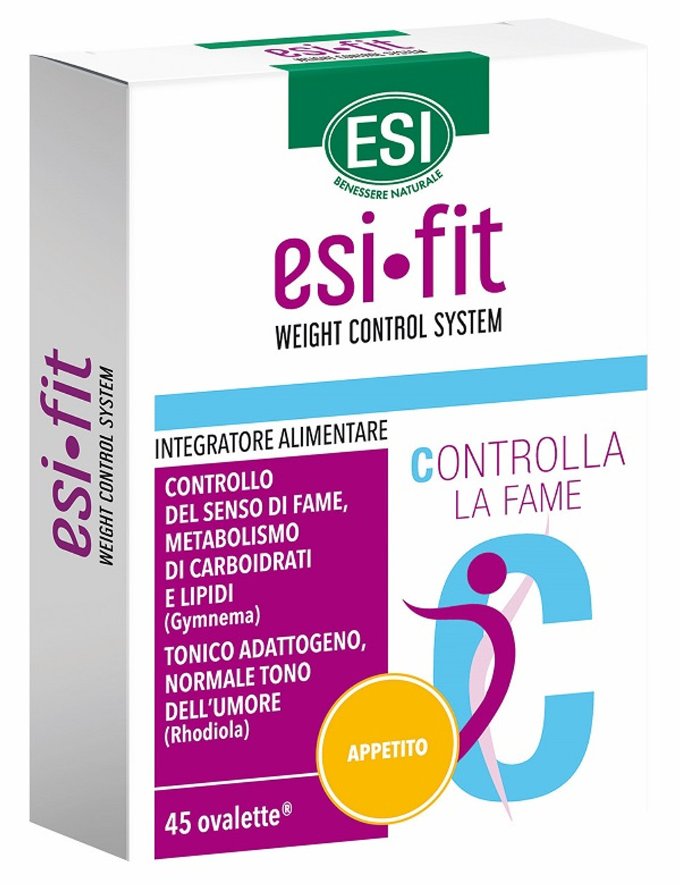 Fit Controlla Appetito Integratore con Gymnema, Garcinia e Rodiola 45 Ovalette - ESI