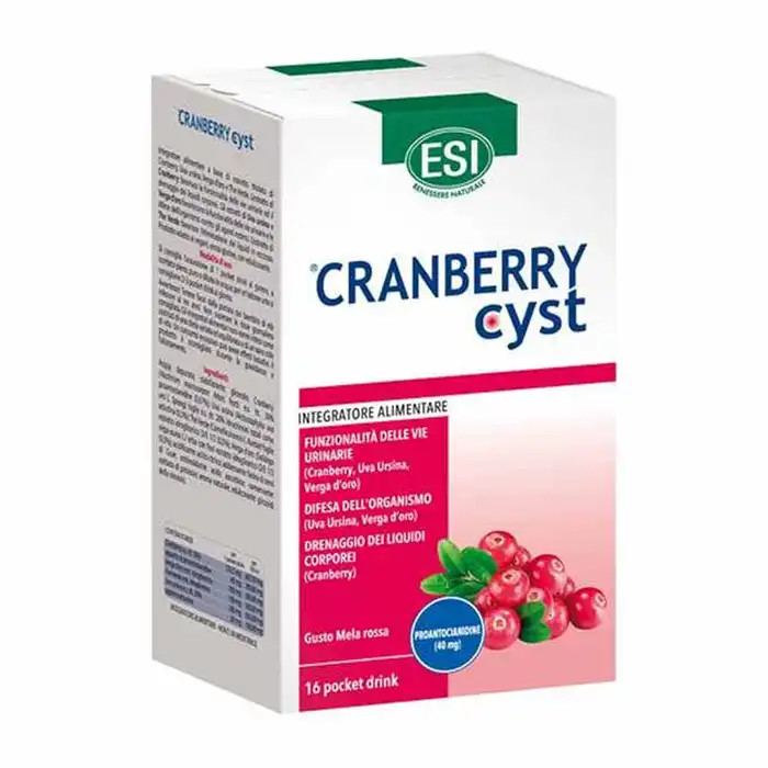Cranberry Cyst ESI Integratore Benessere Vie Urinarie 16 Pocket Drink - ESI