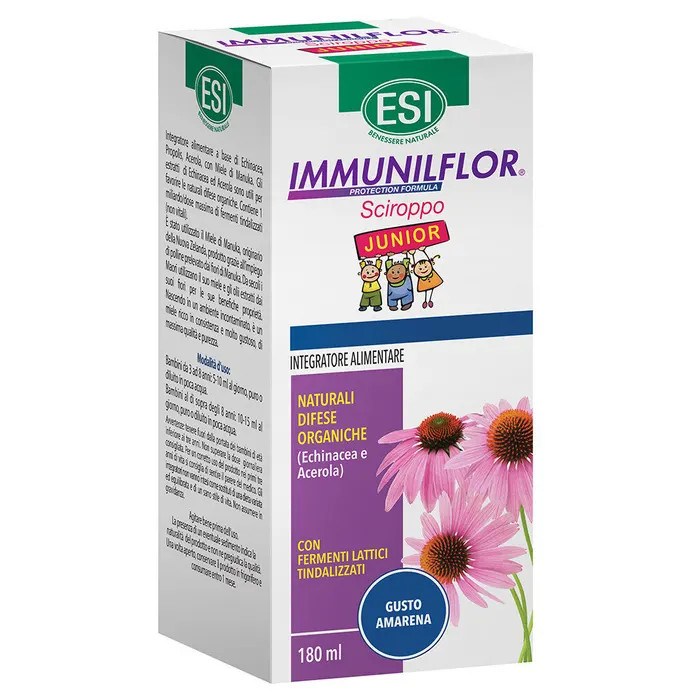 Immunilflor Junior Sciroppo Supporto Immunitario Amarena 180ml - Esi