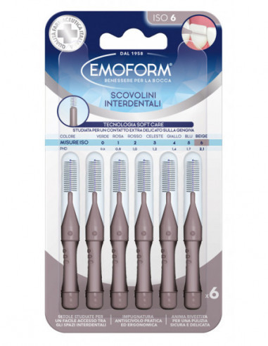 Emoform Scovolini Interdentali ISO 6 Beige - Polifarma