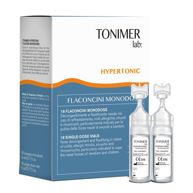 Tonimer Lab Soluzione Ipertonica Sterile Monodose 18 Flaconcini - Tonimer
