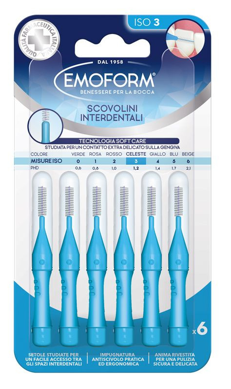 Emoform Scovolino Interdentale ISO 3 Celeste - Emoform