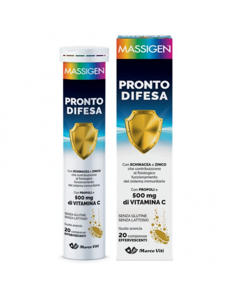 Massigen Pronto Difesa Integratore per Sistema Immunitario 20 Compresse Effervescenti - Massigen