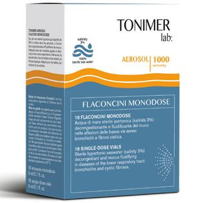 Soluzione Ipertonica Sterile per Aerosol Monodose 18 Flaconcini - Tonimer