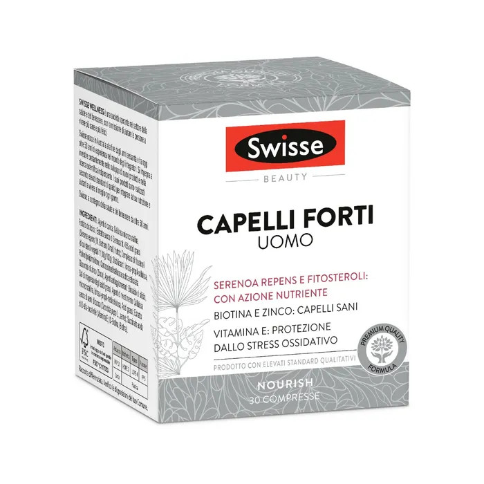 Capelli Forti Uomo Integratore per Capelli 30 Compresse - Swisse