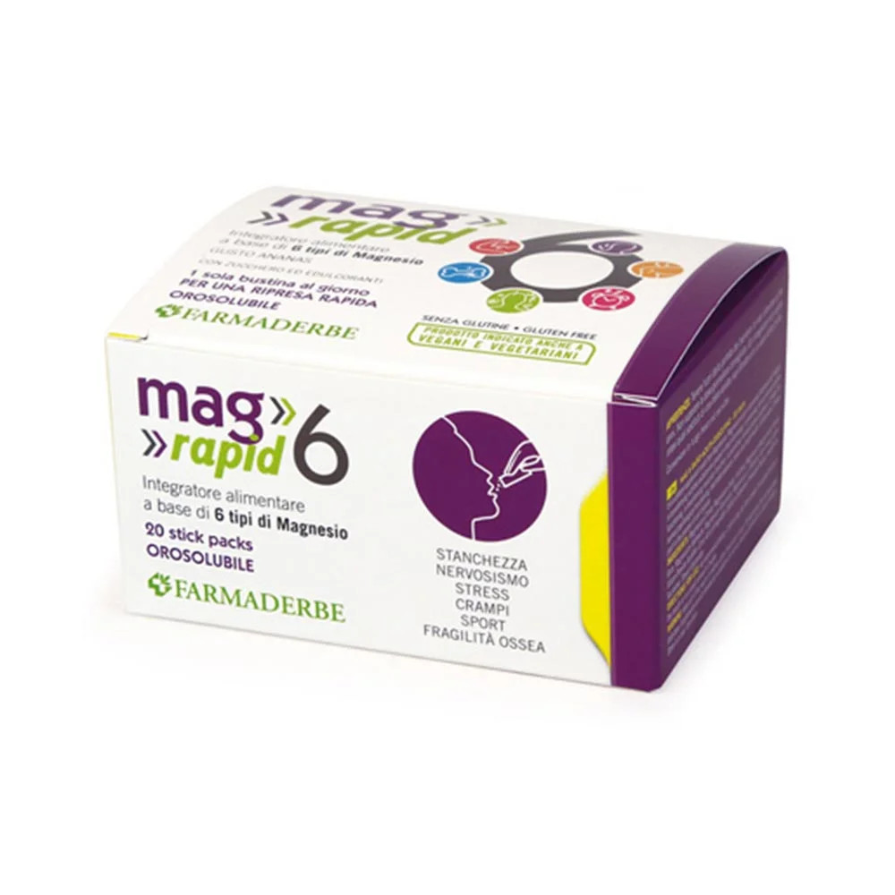 Mag 6 Rapid Integratore di Magnesio in Bustine - Farmaderbe