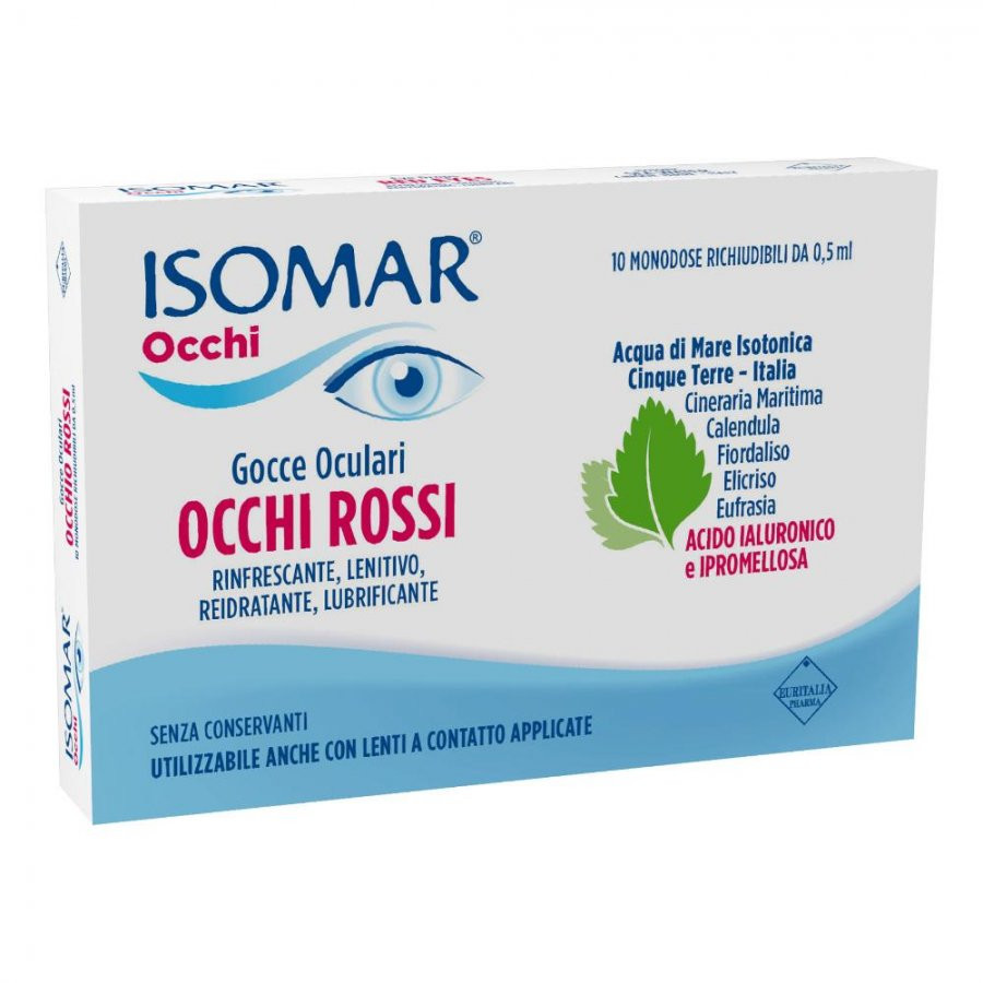 Isomar Gocce Oculari Lenitive Occhi Rossi 10 Flaconcini - Isomar