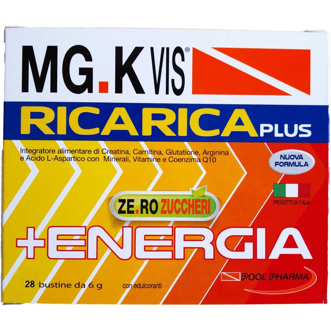 MGK Vis Ricarica Plus Integratore Alimentare con Vitamine e Sali Minerali - 28 Bustine - MGK VIS