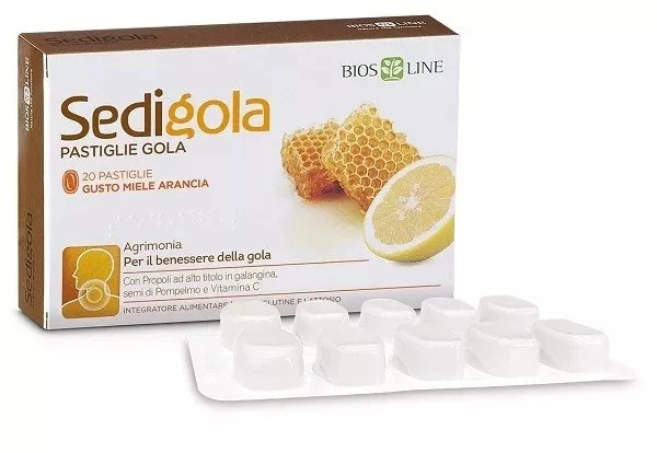 Sedigola ApiX Miele Arancia 20 Pastiglie per Gola - Sedigola