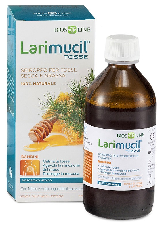 Larimucil Tosse Pediatrico Sciroppo per Bambini 175ml - Larimucil