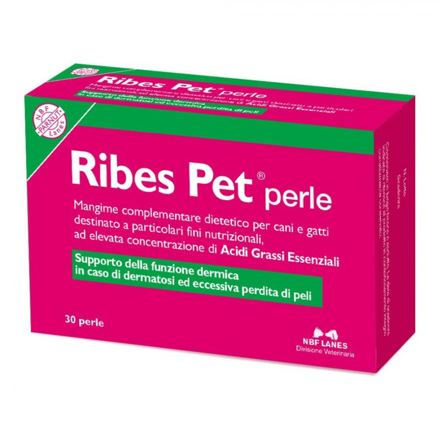 Ribes Pet Mangime Complementare Cani e Gatti Supporto Dermico 30 Perle - Ribes Pet