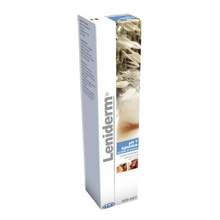 Leniderm Spuma Detergente Cani e Gatti al Latte d'Avena 200ml - ICF