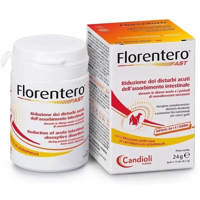 Florentero Fast Mangime Complementare per Cani e Gatti 12 Compresse - Candioli