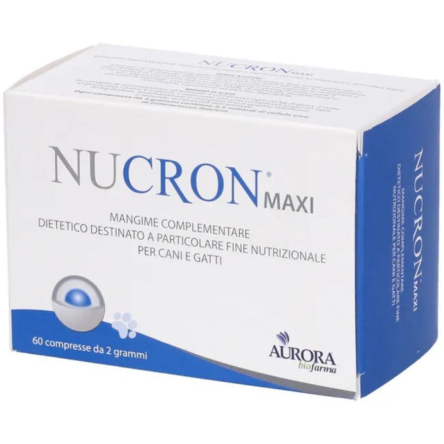 Nucron Maxi Mangime Complementare per Cani e Gatti 60 Compresse - Aurora Biofarma