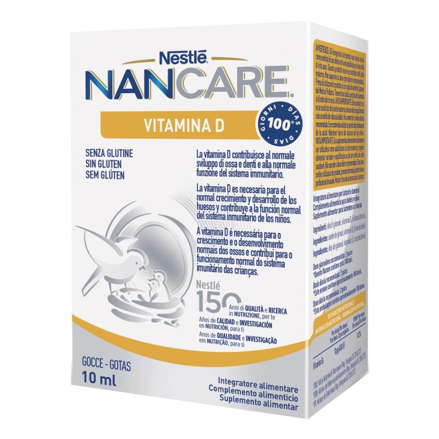 Nancare Vitamina D Integratore Pediatrico in Gocce 10ml - Nestlé Nancare