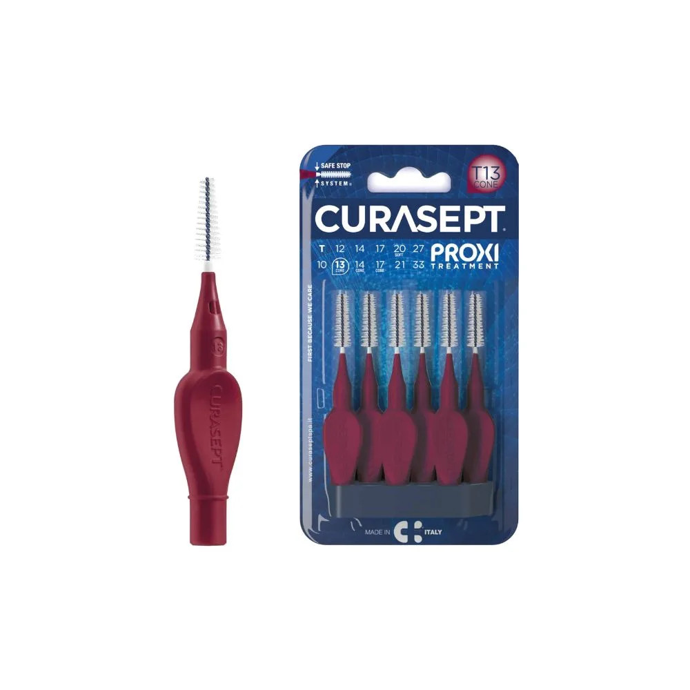 Curasept Proxi T13 Cone Bordeaux Scovolino Interdentale 1,3mm 6 Pezzi - Curasept