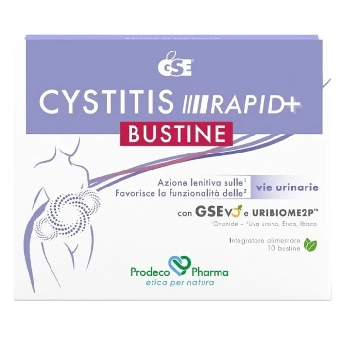 GSE Cystitis Rapid+ Integratore per Vie Urinarie 10 Bustine - GSE