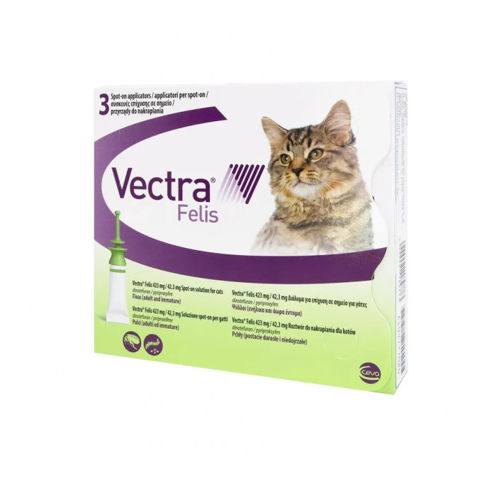 Vectra Felis Spot On Soluzione per Gatti, 3 Applicatori - Ceva
