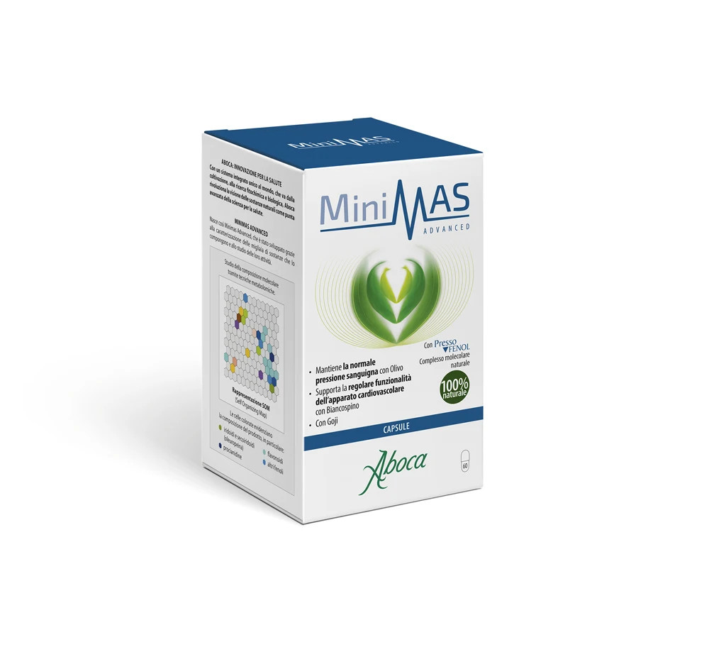 Minimas Advanced Integratore Alimentare per Pressione e Cardiovascolare 60 Capsule - Aboca