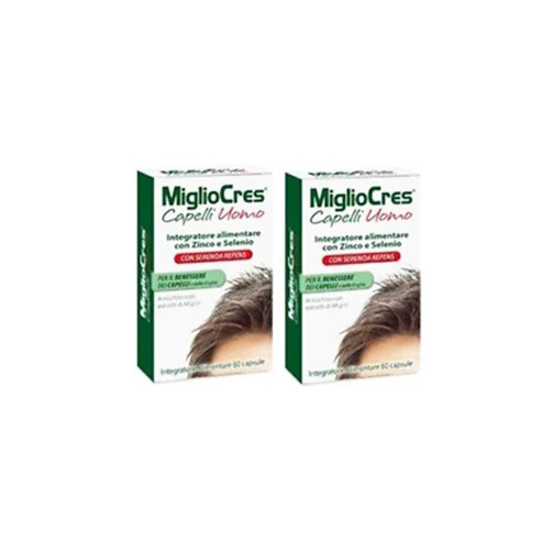 MiglioCres Uomo Integratore per Capelli 120 Capsule - F&F
