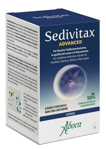 Sedivitax Advanced Integratore per Sonno e Rilassamento 70 Capsule - Aboca