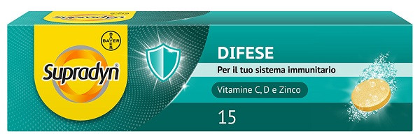 Supradyn Difese Integratore Vitamina C D e Zinco 15 Compresse Effervescenti - Supradyn