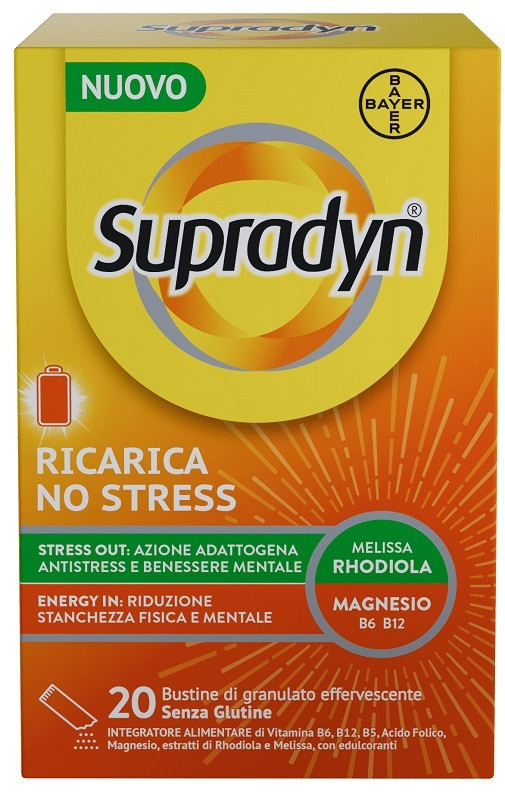 Supradyn Ricarica No Stress Integratore con Vitamine B e Magnesio 20 Bustine - Supradyn