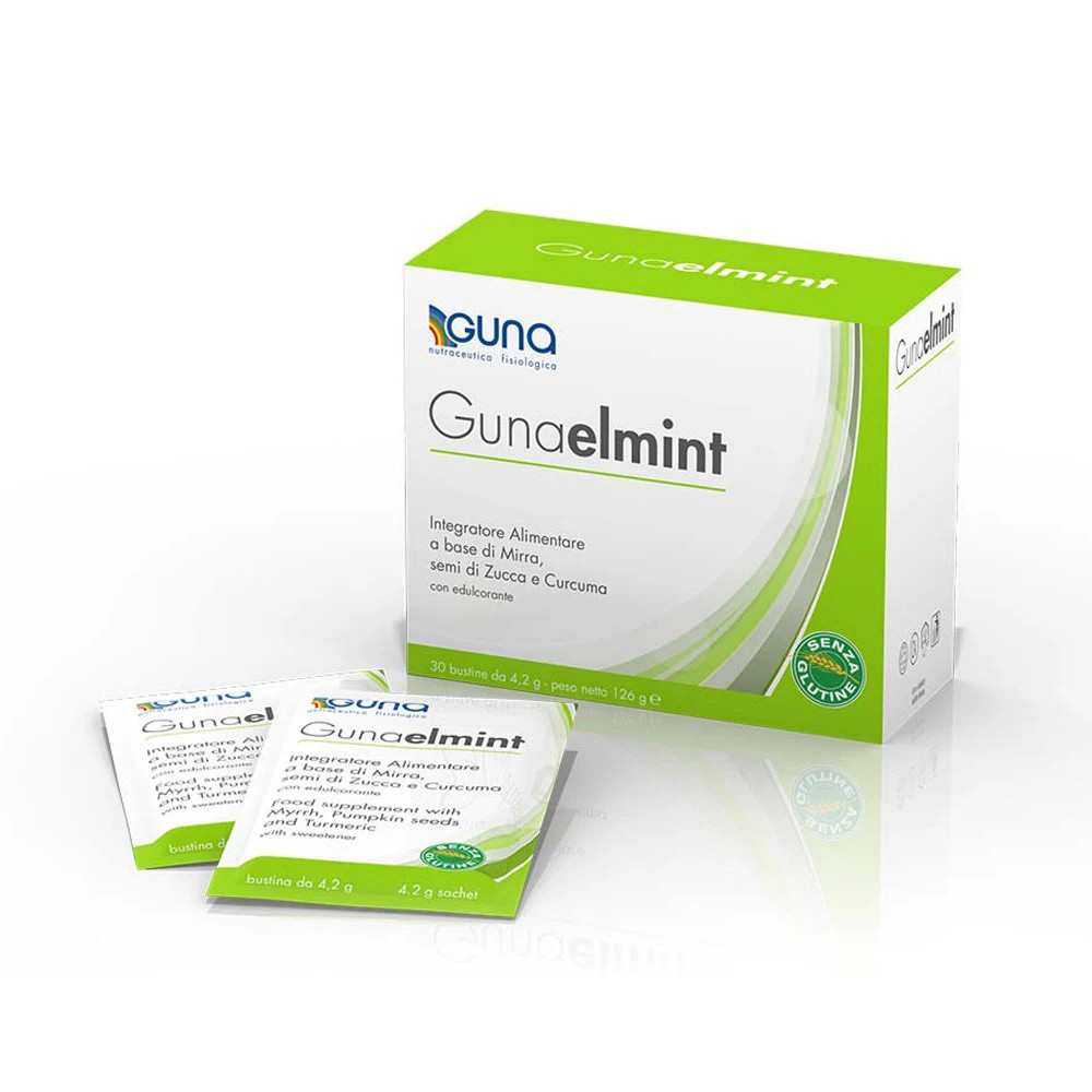 Gunaelmint Integratore Alimentare per Sistema Digerente e Vie Urinarie 30 Bustine - GUNA