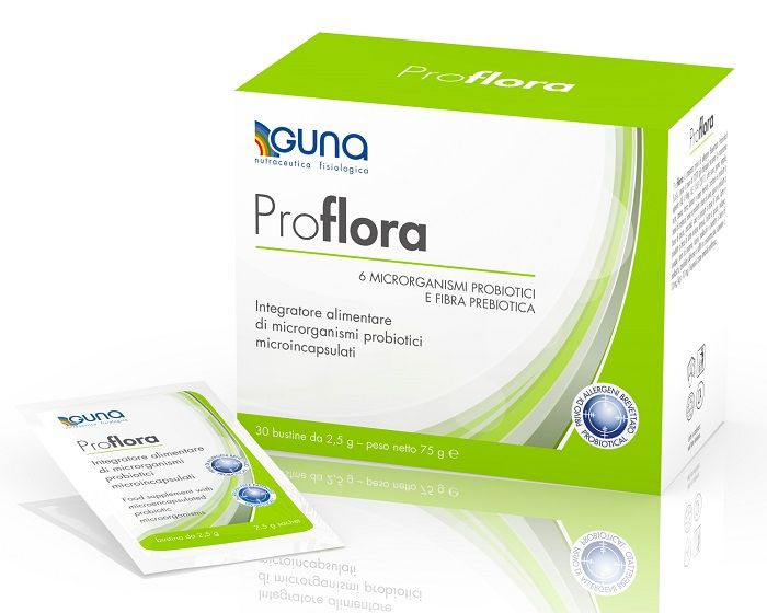 Proflora Probio Integratore Alimentare per Flora Intestinale 30 Bustine - GUNA