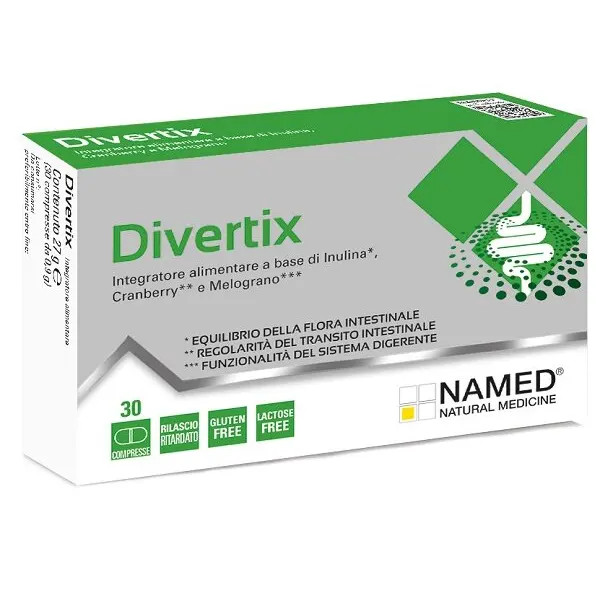 Divertix 30 Compresse Integratore per Flora Intestinale - Named