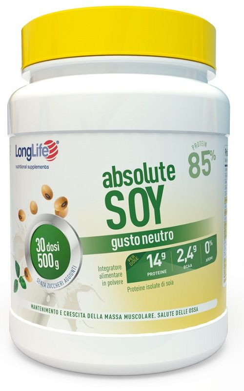 Absolute Soy Integratore Proteico di Soia 500g - Longlife