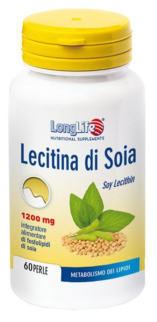 Lecitina di Soia 1200mg Integratore Alimentare 60 Perle - Longlife