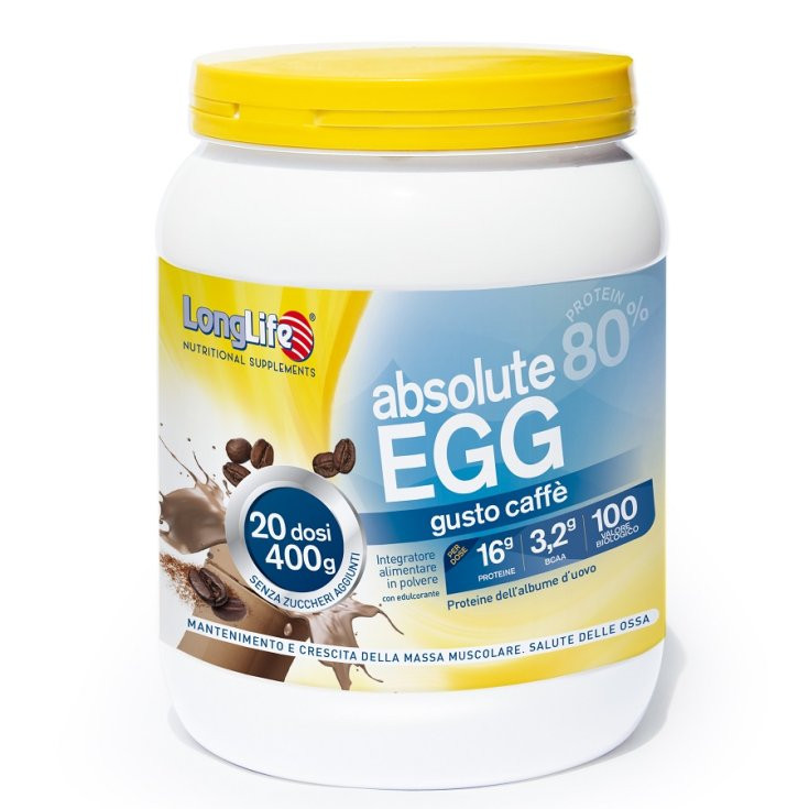 Absolute Egg Caffè Integratore Proteico Gusto Caffè 400g - Longlife