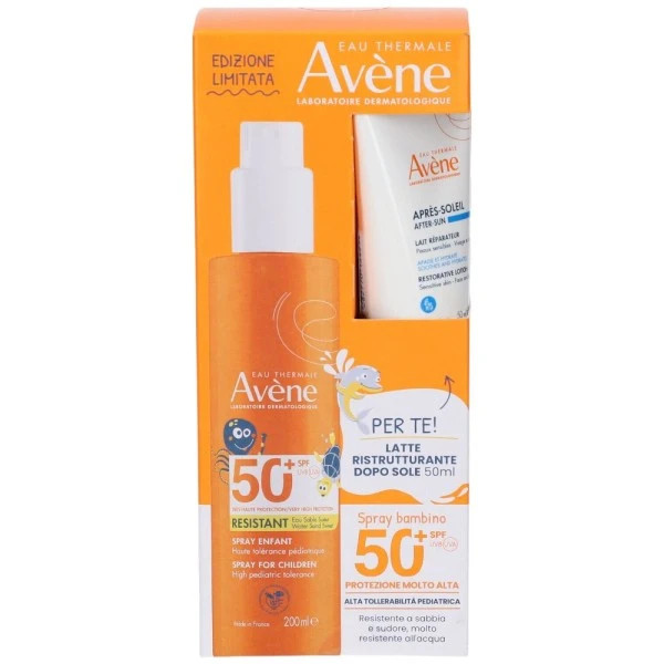 Avene Solari Spray Bambino SPF50+ 200ml e Doposole Ristrutturante - Avene