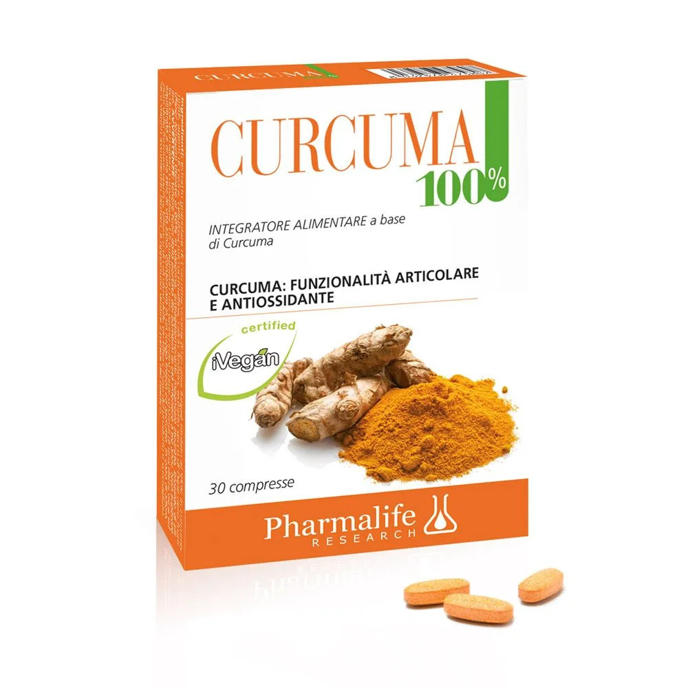 Curcuma 100% Integratore Alimentare 30 Compresse - Pharmalife Research